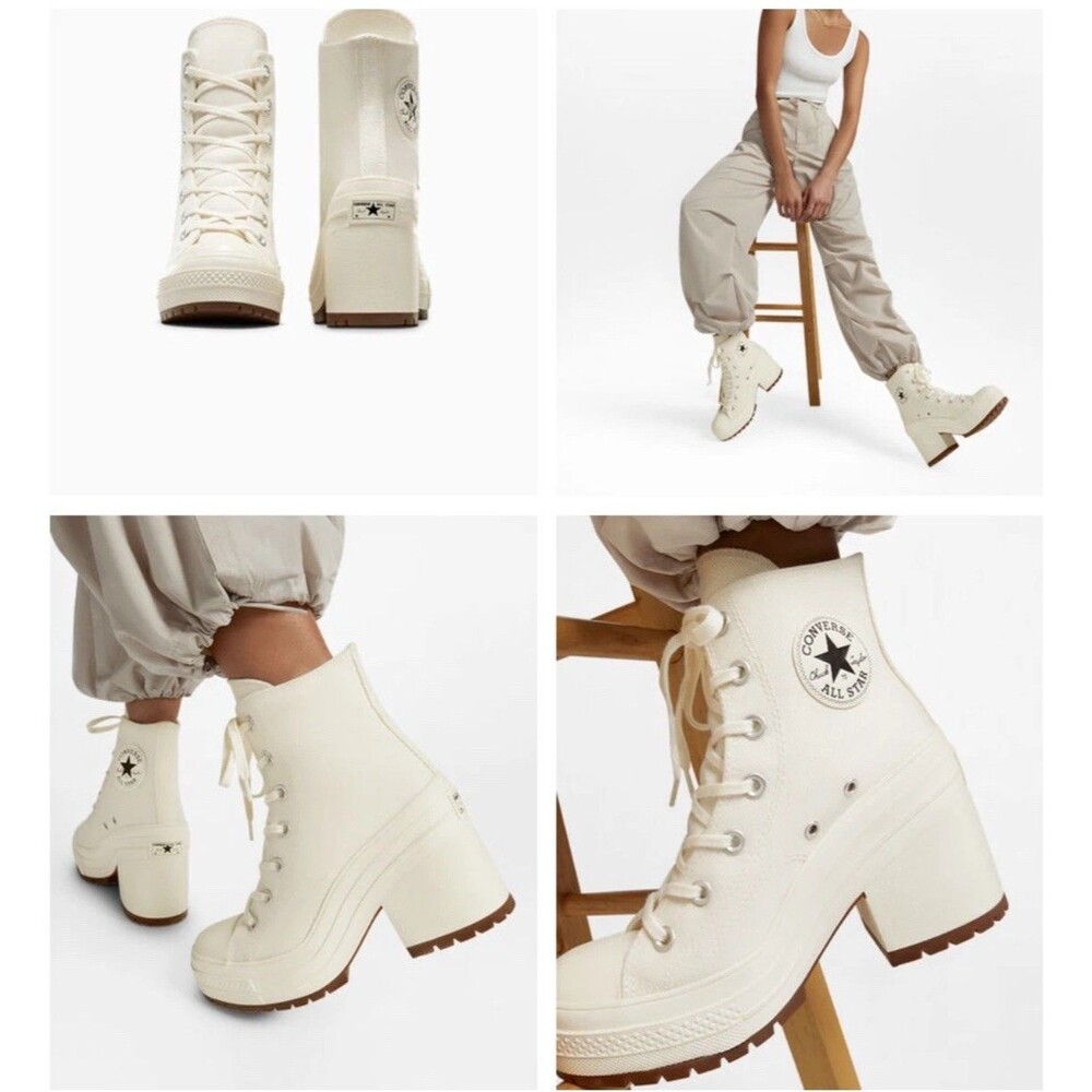 Converse Chuck 70 De Luxe Heel Hi Platform, A05348C Size Women’s 11.5 Cream